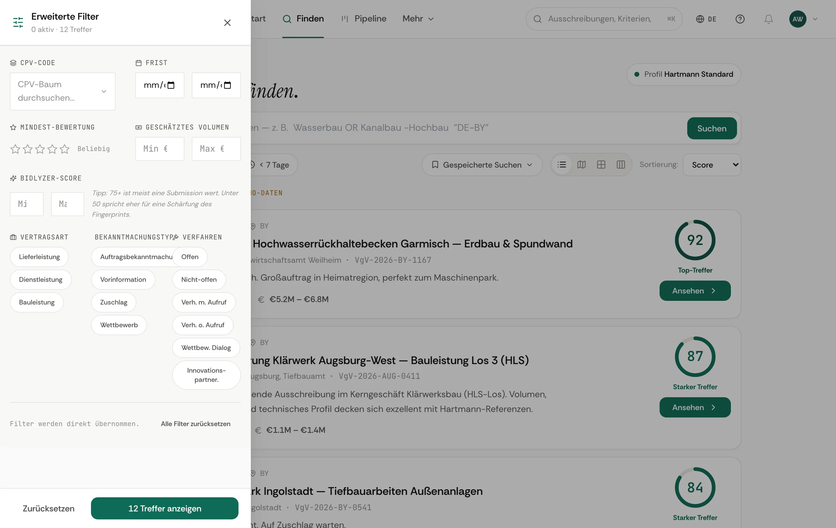 Filtern statt suchen